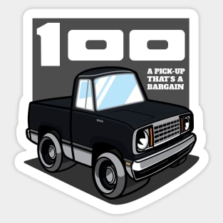 Black - D-100 (1978 - White-Based) Sticker